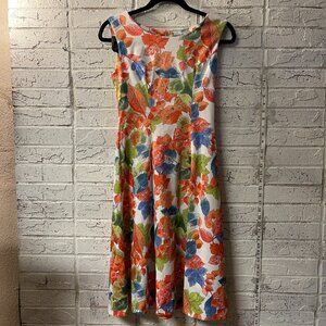 Vintage Floral Fit & Flare Dress - Fall Aesthetic 🍁🌿